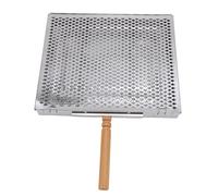 HUSHUI Cestino per Griglie per Barbecue in Acciaio Inossidabile Cesto Barbecue da Campeggio Esterno Portatile con Divisori Staccabili per Verdure di Carne di Pesce (Manico Singolo)