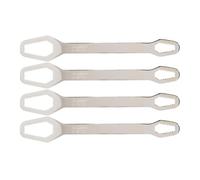 HUSHUI Chiave Autoserrante a Doppia estremità Ad Alta Durezza da 8 a 22 Mm per la Casa e L'industria Set da 4 Pezzi in Acciaio da 9,1 Pollici di Lunghezza (Argento)
