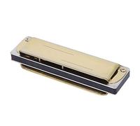 HUSHUI Chiave B Armonica a 10 Fori con Design di Marcatura Leggero per Principianti Pratica Strumento Musicale 3,9x1,1x0,8 Pollici (Oro)