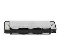 HUSHUI Chiave D Armonica a 10 Fori Strumento Blues per Principianti Resina ABS Trasparente Nero/Bianco/Arancio/Blu (Nera)