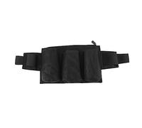 HUSHUI Cintura per Attrezzi da Giardino, 3 Tasche 1 Tasca con Cerniera 2 Cinghie Laterali 2 Astucci per Matite Custodia da Giardinaggio Regolabile, con Tessuto Oxford, per Giardinaggio, (Nera)