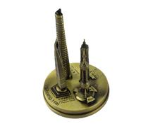 HUSHUI Collezione di Modelli di Edifici di Shanghai, Elegante Torre di Perle Orientali e Souvenir del Centro Finanziario per Decorazioni per la Casa e L'ufficio - Finitura Bronzo e Oro
