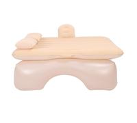 HUSHUI Comodo materasso ad aria per auto con 2 cuscini, supporto stabile per camion SUV, facile da far saltare letto da campeggio (beige)