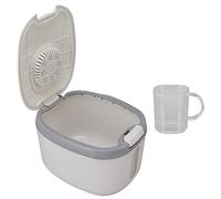 HUSHUI Contenitore Ermetico per Riso, a Prova di Insetti, Durevole, per Cereali e Farina, Design con Finestra Trasparente per L'organizzazione della (L Grigio (15 kg/33,1 libbre))