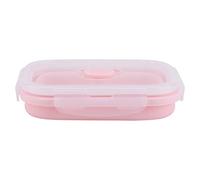 HUSHUI Contenitore per il Pranzo Pieghevole in Silicone, Contenitore per Alimenti Adatto Al Microonde, per Escursionismo in Campeggio, Set da 4 (350 ml)
