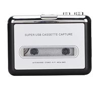 HUSHUI Convertitore da Nastro a MP3 Lettore di Cassette Portatile per la Casa e il Viaggio Materiale ABS di Colore Argento e
