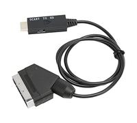 HUSHUI Convertitore di Interfaccia Multimediale da SCART a HD, Adattatore Video Compatto 1080P per TV e Videoregistratore, Plug and Play, Materiale ABS Leggero, 1 unità