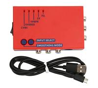 HUSHUI Convertitore RetroScaler2x, Dispositivo di Latenza 'interfaccia Multimediale da AV a HD con Uscita del Segnale 480p60 Reale, per Console di Gioco retrò N64 Dreamcast (Rossa)
