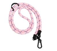 HUSHUI Cordino per Telefono Regolabile da 10 Mm per un Facile Accesso e Sicurezza, Tracolla e Tracolla Versatili per Smartphone, Poliestere Resistente e Metallo, 1 unità (Rosa)
