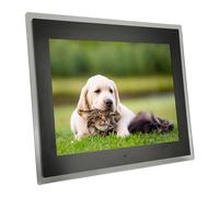 HUSHUI Cornice Digitale da 15 Pollici, Schermo IPS HD 1024x768 con Ampio Angolo di Visione di 180°, per Foto Video Musica Orologio Calendario Sveglia, Supporta Scheda USB Fino a 128 GB (Spina