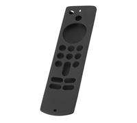 HUSHUI Cover per Telecomando in Silicone per Fire TV Stick Custodia Protettiva Morbida e Durevole Antiscivolo con Cordino per la Famiglia di Terza Generazione (Nera)