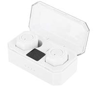 HUSHUI Cuffie Bluetooth Binaurali Cuffie Bluetooth Portatili Eleganti e Leggere per la Guida e L'uso Sportivo, Confezione da 2 (Bianca)