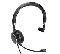HUSHUI Cuffie per Comunicazione USB con Microfono Regolabile qualità di Chiamata Chiara in Ufficio, Insegnamento Online, PC - Design in Metallo Resistente