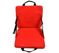 HUSHUI Cuscino per Sedia Portatile Comodo Cuscino per Sedile con Schienale per Escursionismo e Stadio Tessuto Oxford 1 unità (Rosso)