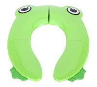 HUSHUI Cuscino per Sedile WC Pieghevole, Simpatico Cuscino Portatile Antiscivolo per Bambini da Viaggio, Materiale Plastico Sicuro, Adatto Alla Maggior Parte dei WC, 1 unità (Verde)