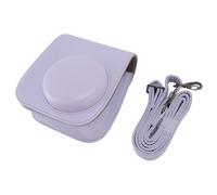 HUSHUI Custodia Protettiva per Fotocamera Istantanea, Fissaggio Magnetico Resistente Ai Graffi in Pelle PU con Tracolla Specchio per Selfie 108 Album Fotografico per Mini 12 (Viola)