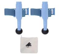 Hushui da 1 Coppia di Dito per Pianoforte Supporto Forte Supporto per le in Gomma Aiuto per la Pratica (Blu)