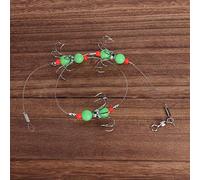 HUSHUI da Pesca a Forma di Polpo Luminoso con Design Spinato per Avventure di Pesca Notturne, Acciaio Al Carbonio 22 Pollici 1 Confezione (Verde fluorescente)
