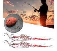 HUSHUI da Pesca Esplosivo Set di 8 Trappole Luminose per Mangiatoia per Esche per Pesca Notturna Tech Gear Metallo 14,5 Cm