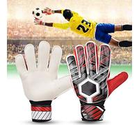 HUSHUI da Portiere da Calcio in Lattice per Adulti e Bambini con Protezione per le e Design Traspirante, Rosso, Taglia Dalla 5 Alla 10 (10#)
