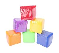 HUSHUI Dadi da Gioco Educativi Set di 6 Cubi Colorati in Morbida Schiuma per L'apprendimento in attività Divertenti 3,15 Pollici