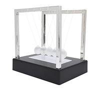 HUSHUI Decorazione a Sfera con Pendolo, Strumento di Scienza Educativa Artigianale Brillante per Regalo per Bambini, Decorazione per la Casa (Palla Newton base nera media)
