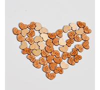 HUSHUI Decorazioni in Legno a Forma di Cuore D'amore da 100 Pezzi per Decorazioni per Matrimoni e Feste, Colore Legno Premium, Creano Un'atmosfera Romantica (Signor Signora)