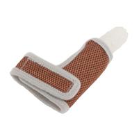HUSHUI Denti Dito in Silicone, Al Pollice con una Fascia Polso Traspirante per Bambini per Oltre 3 Mesi, Aiuta a Fermare il Pollice Succhiare e Alleviare il Disagio per la Dentizione (Bianco)