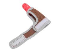 HUSHUI Denti Dito in Silicone, Al Pollice con una Fascia Polso Traspirante per Bambini per Oltre 3 Mesi, Aiuta a Fermare il Pollice Succhiare e Alleviare il Disagio per la Dentizione (Rosso)