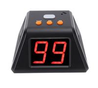 HUSHUI Design Compatto con Timer Digitale a 4 Lati con Display LED Trasparente da 1,4 Pollici per Giochi di Scacchi e da Tavolo (Nera)