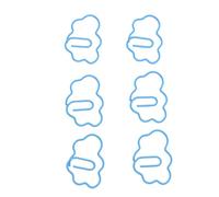 HUSHUI di Carta a Forma di Nuvola da 100 Pezzi Carini Divertimento Decorativo di Ferro Decorativo Planner Clips con Scatola Trasparente per Lavori di Studio (Blu)