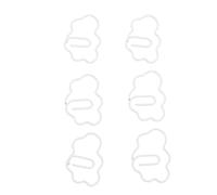 HUSHUI di Carta a Forma di Nuvola da 100 Pezzi Carini Divertimento Decorativo di Ferro Decorativo Planner Clips con Scatola Trasparente per Lavori di Studio (Bianco)