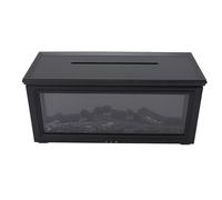 HUSHUI Diffusore 280 Ml Liefelike Silenzioso Auto Spegnere con un Telecomando Olio Essenziale Diffusore Camino Aromaterapia Umidificatore (Nero 69x36x35cm / 27.2x14.2x13.8in)