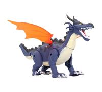 HUSHUI Dinosauro Elettrico Ambulante per Bambini con Funzioni di Luce Sonora e Spruzzo di Simulato, Divertente Regalo per Compleanni e festività (Blu)