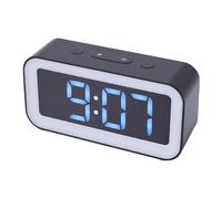 HUSHUI Doppio Orologio Digitale Display RGB con Volume Regolabile Extra Forte per Comodino Camera da Letto da Tavolo 2 unità (Nera)