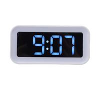 HUSHUI Doppio Orologio Digitale Display RGB con Volume Regolabile Extra Forte per Comodino Camera da Letto da Tavolo 2 unità (Bianca)