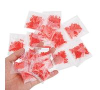 HUSHUI Elastici per la Pesca, Elastici per Esche Durevoli per Un'esca Efficace, Perfetti per la Pesca Al Colpo e la All'inglese, Rosso, 100 Sacchetti (4 * 2 mm)