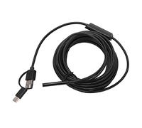 HUSHUI Endoscopio, Telecamera per Boroscopio USB da 5,5 Mm con Angolo di Visione di 70° e IP67, per Ispezione e Manutenzione in Luoghi Ristretti (1M)