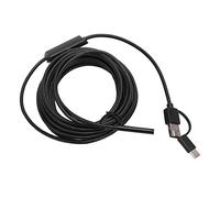 HUSHUI Endoscopio, Telecamera per Boroscopio USB da 5,5 Mm con Angolo di Visione di 70° e IP67, per Ispezione e Manutenzione in Luoghi Ristretti (O)