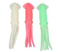 HUSHUI Esca per Calamari Esche Morbide per Polpo Che Si Illuminano Al Buio Esca da Pesca Ad Alta Simulazione per Laghetto 3 Pezzi in Gomma (20 cm)