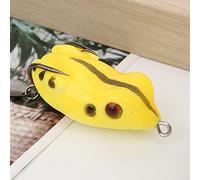 HUSHUI Esche da Pesca a Forma di Rana con Paillettes Colorate da 5,5 Cm, 2 Esche Rigide con Ganci per la Pesca D'acqua Dolce, Materiale ABS Resistente, Ideale per i Pescatori (#)
