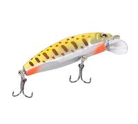 HUSHUI Esche da Pesca con Gancio per Acqua Dolce e Salata, Mini Esche da Pesca Dai Colori Esplosivi, Attira i Pesci con Azioni di Nuoto Realistiche, Plastica ABS da 5 Cm, 1 unità (9#colore)