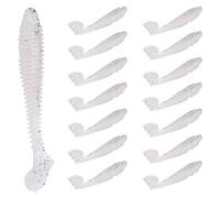 HUSHUI Esche da Pesca Morbide in Silicone da 15 Pezzi Design a Coda di T per la Pesca in Mare con Modello Ad Alta Simulazione e Materiale Durevole (LWCOLORE:B)