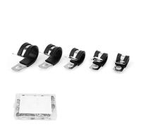 HUSHUI Fascetta per Tubi in Acciaio Inossidabile Assortimento di 42 Pezzi Tipo R per L'installazione di Tubi e Cavi in ambienti Difficili Durevole e Resistente Alla Corrosione