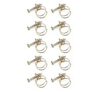 HUSHUI Fascette Stringitubo Regolabili da 10 Pezzi per Impianti Idraulici con Design Robusto a Doppio Filo, Ferro Zincato, Ideale per il Fissaggio dei Tubi (19mm（16-19）)