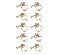 HUSHUI Fascette Stringitubo Regolabili da 10 Pezzi per Impianti Idraulici con Design Robusto a Doppio Filo, Ferro Zincato, Ideale per il Fissaggio dei Tubi (16mm（13-16）)