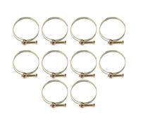 HUSHUI Fascette Stringitubo Regolabili da 10 Pezzi per Impianti Idraulici con Design Robusto a Doppio Filo, Ferro Zincato, Ideale per il Fissaggio dei Tubi (64mm(59-64）)