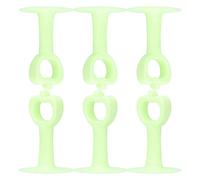 HUSHUI Fermaporta in Silicone Verde 6 Pezzi Protezione Murale per Assorbimento degli Urti per Forniture per la Casa e il Bagno 75x45 Mm