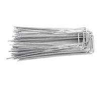 HUSHUI Fissatore per Tessuto in Ferro Durevole con Paletti da Giardino a Forma di U da 50 Pezzi per Paesaggi e Prati 15x4 Cm