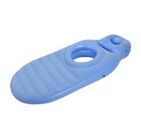 HUSHUI Float Piscina Gonfiabile, Cuscino Gonfiabile per il Corpo Pieno con Buco della Pancia, Ariattonaggio in PVC Leggero per Dormire e Rilassamento (Blu)